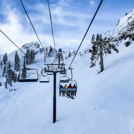 Gondel in einem Skigebiet