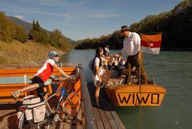 Flössertreffen auf der Drau im Drautal